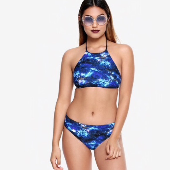 GALAXY PRINT REVERSIBLE WOMEN’S SWIM BOTTOMS - Picture 3 of 7